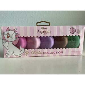 5 Pk Disney THE ARISTOCATS MARIE Scented Macaron Shaped Lip Balm Collection NEW